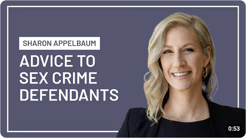 Sharon Appelbaum - advice to sex crime defendants
