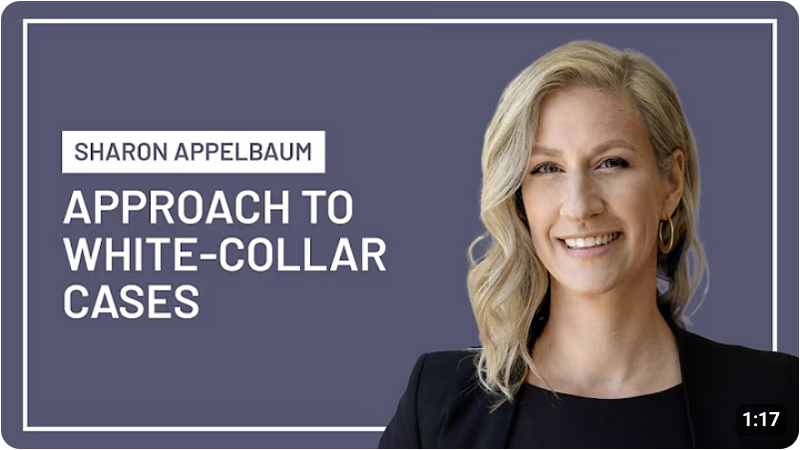Sharon Appelbaum approach to white collar cases
